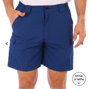 NWT Reel Legends Navy Cargo Shorts size 36